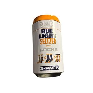 Crazy Boxer Men's Bud Light Mango Seltzer Crew Socks (3 Pairs) (6-13)#2